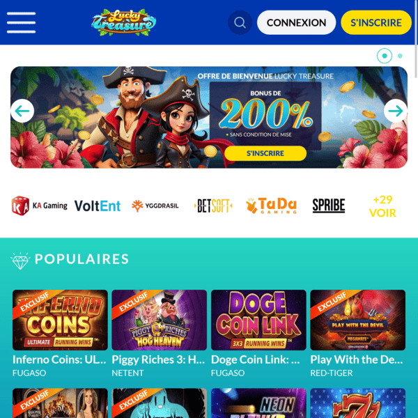 Lucky Treasure Casino — Moyens de paiement acceptés